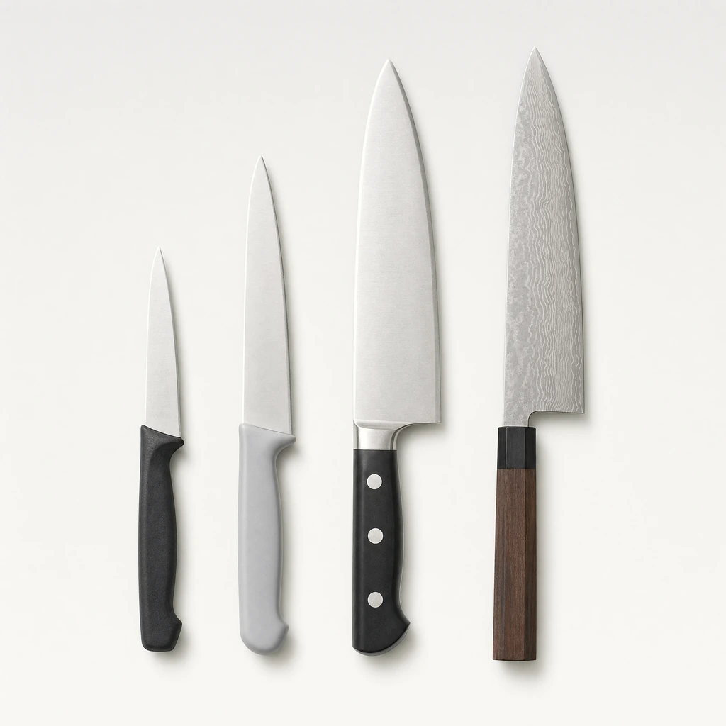 Quatre couteaux, du premier prix au japonais
